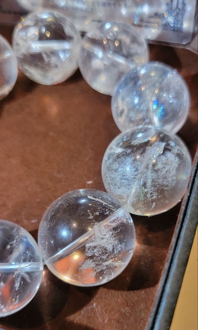 月末特価！希少！秘蔵品！マニカラン水晶大玉24㎜玉ブレスレット産地証明書付き