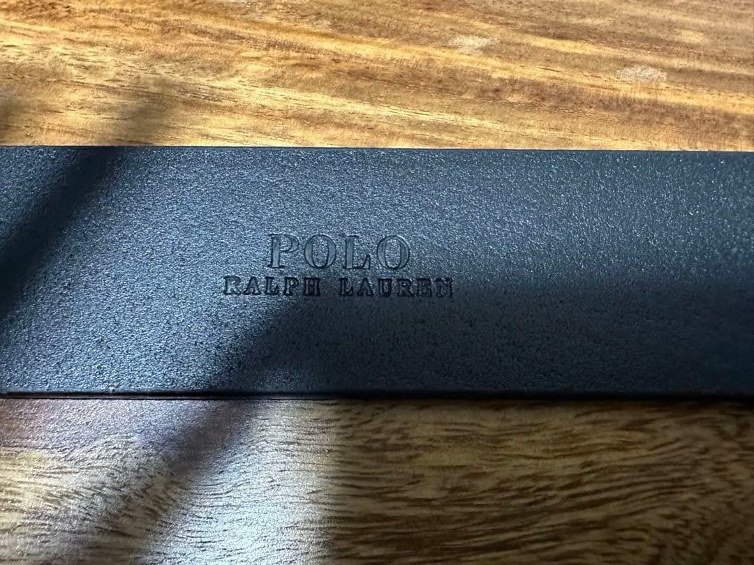 POLO RALPH LAUREN ブラックレザーベルト 36インチ