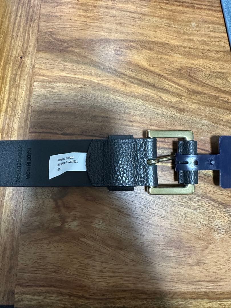 POLO RALPH LAUREN ブラックレザーベルト 36インチ