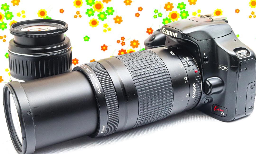 Canon kiss X2☆ダブルレンズ！初心者オススメ☆スマホ転送