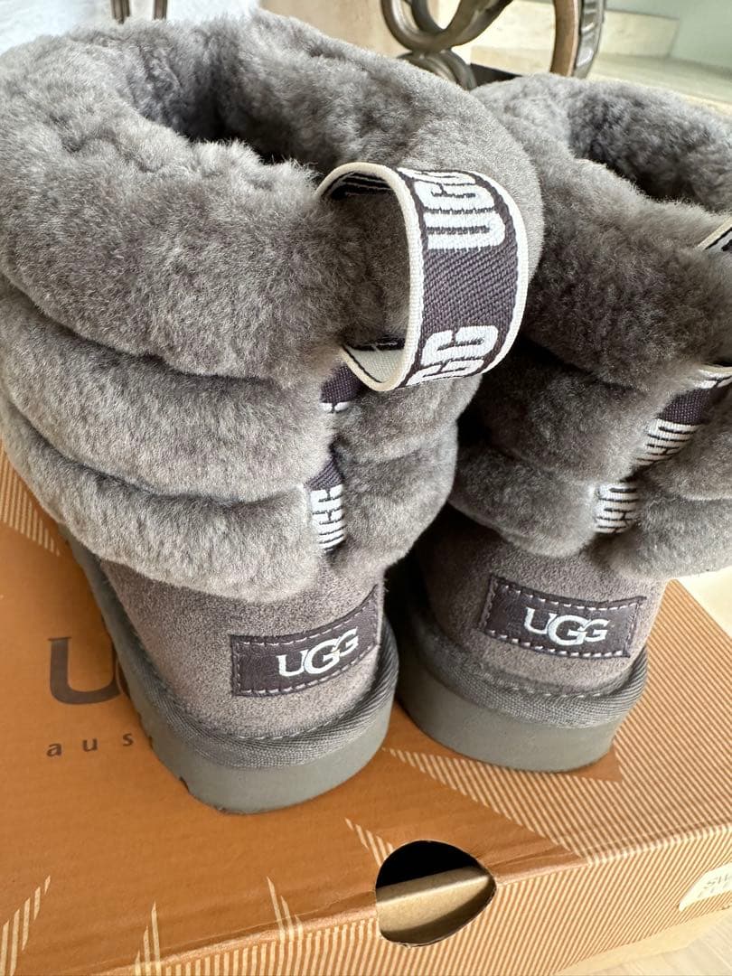 【美品】UGG グレー ムートンブーツ【最終値下げ】