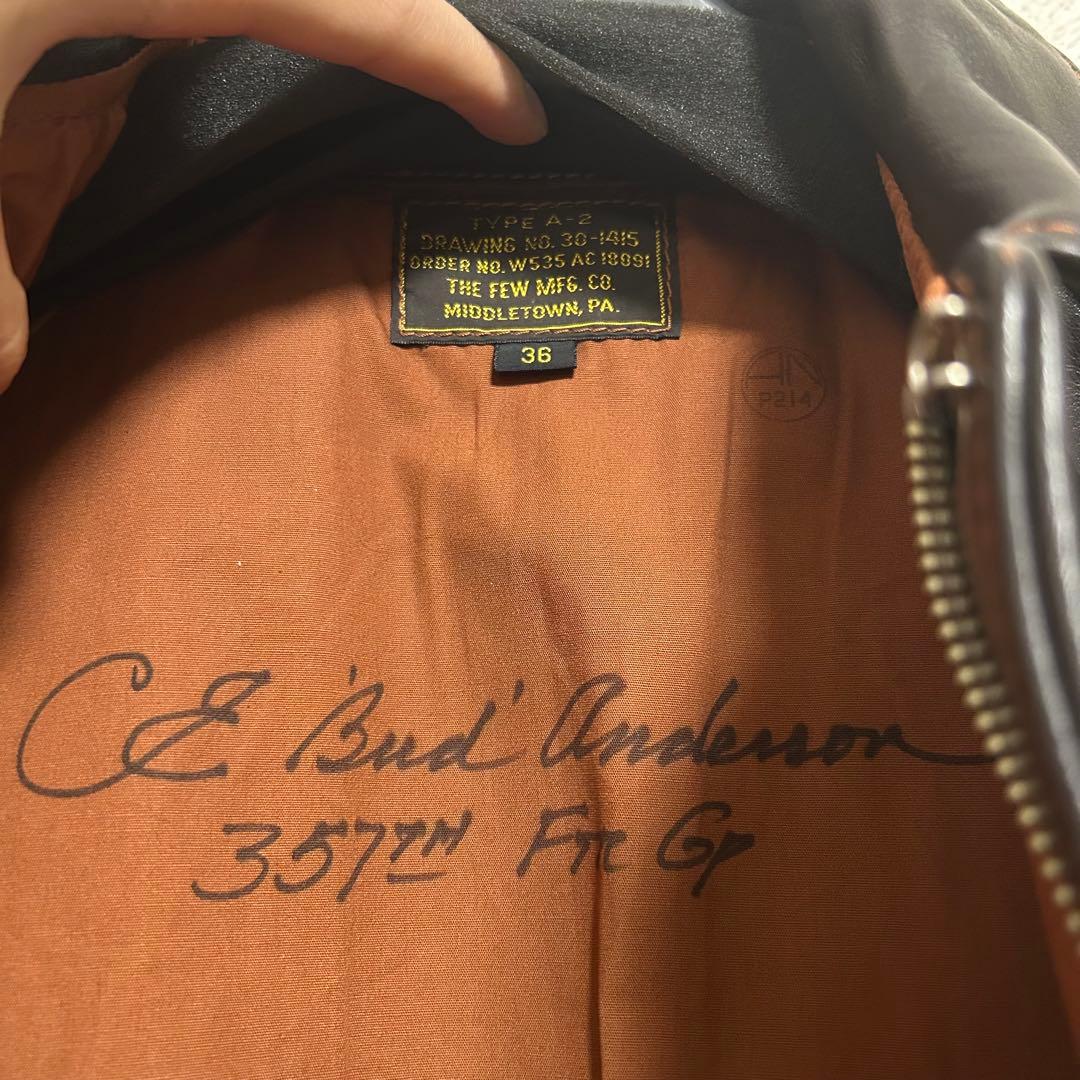 【未使用】THE Few ザフュー　A2 レザージャケット36