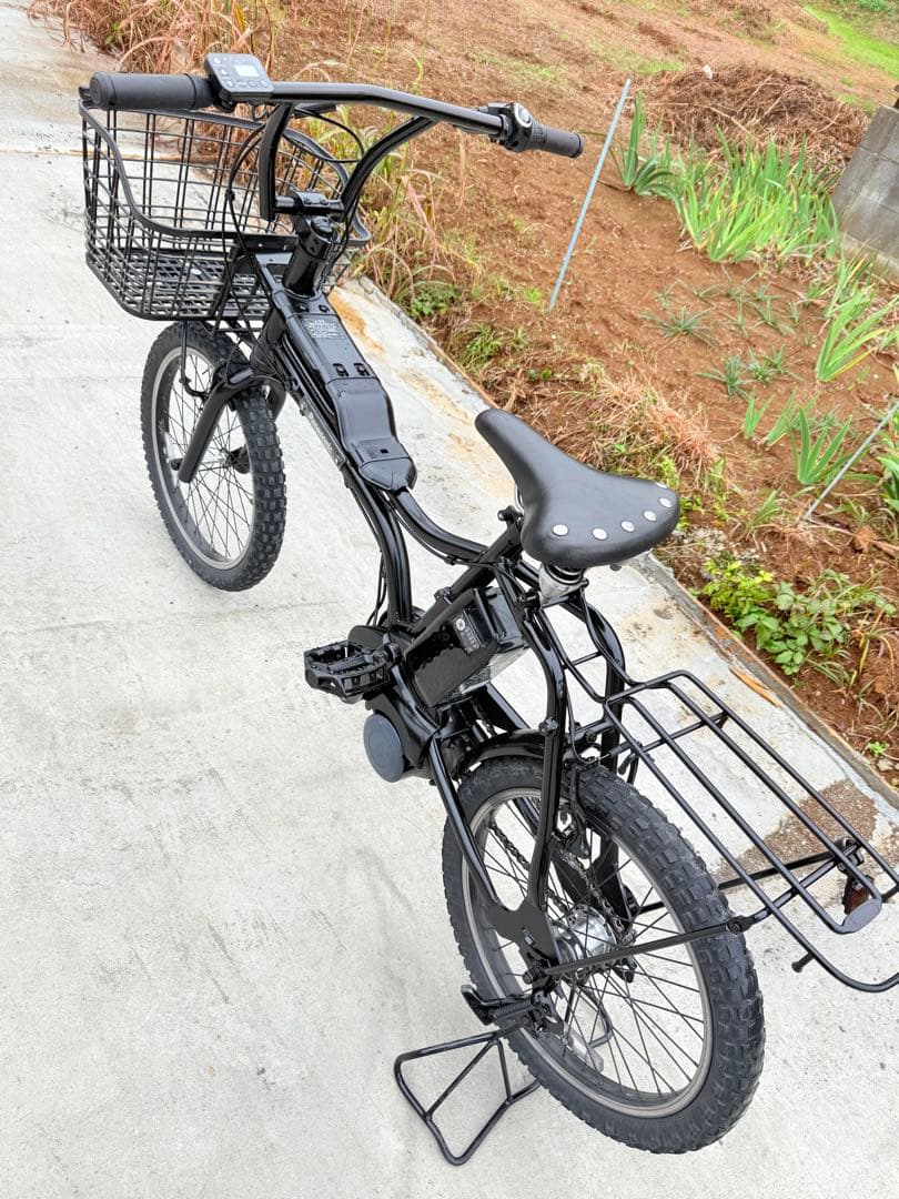 電動アシスト自転車 ブラック 前バスケット付き