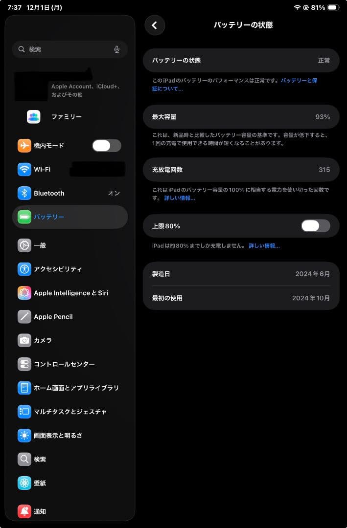 iPad mini 第7世代 128GB スペースグレー 【純正ケース付き】