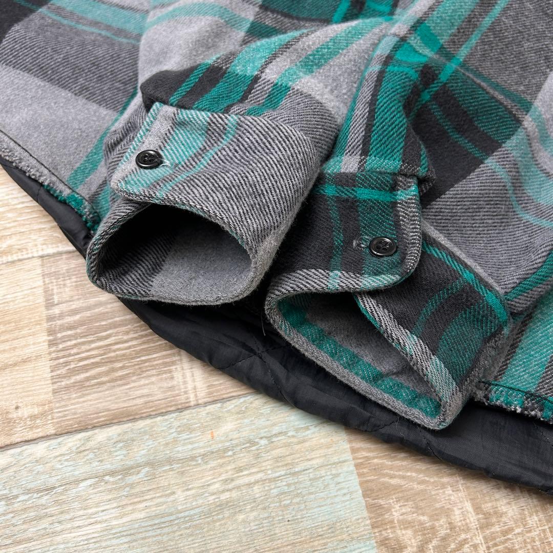 80s USA製 FIVEBROTHER キルティング ネルシャツ レアカラー