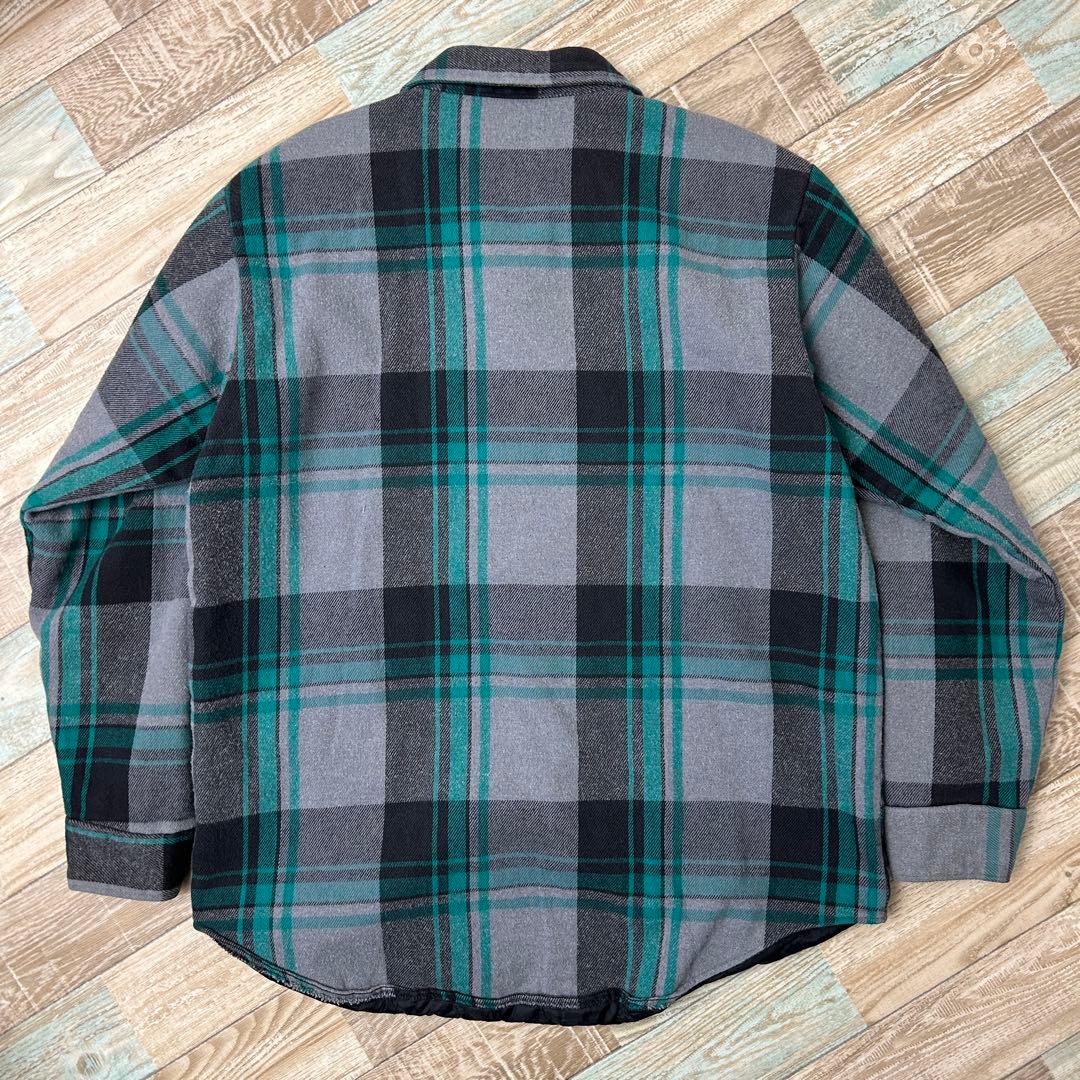 80s USA製 FIVEBROTHER キルティング ネルシャツ レアカラー