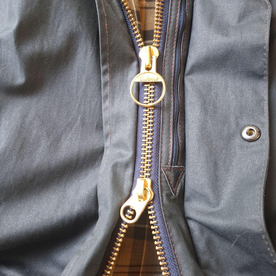 バブアーボーダーネイビーブラウンステッチ稀少!ほぼ新品　00,s 36