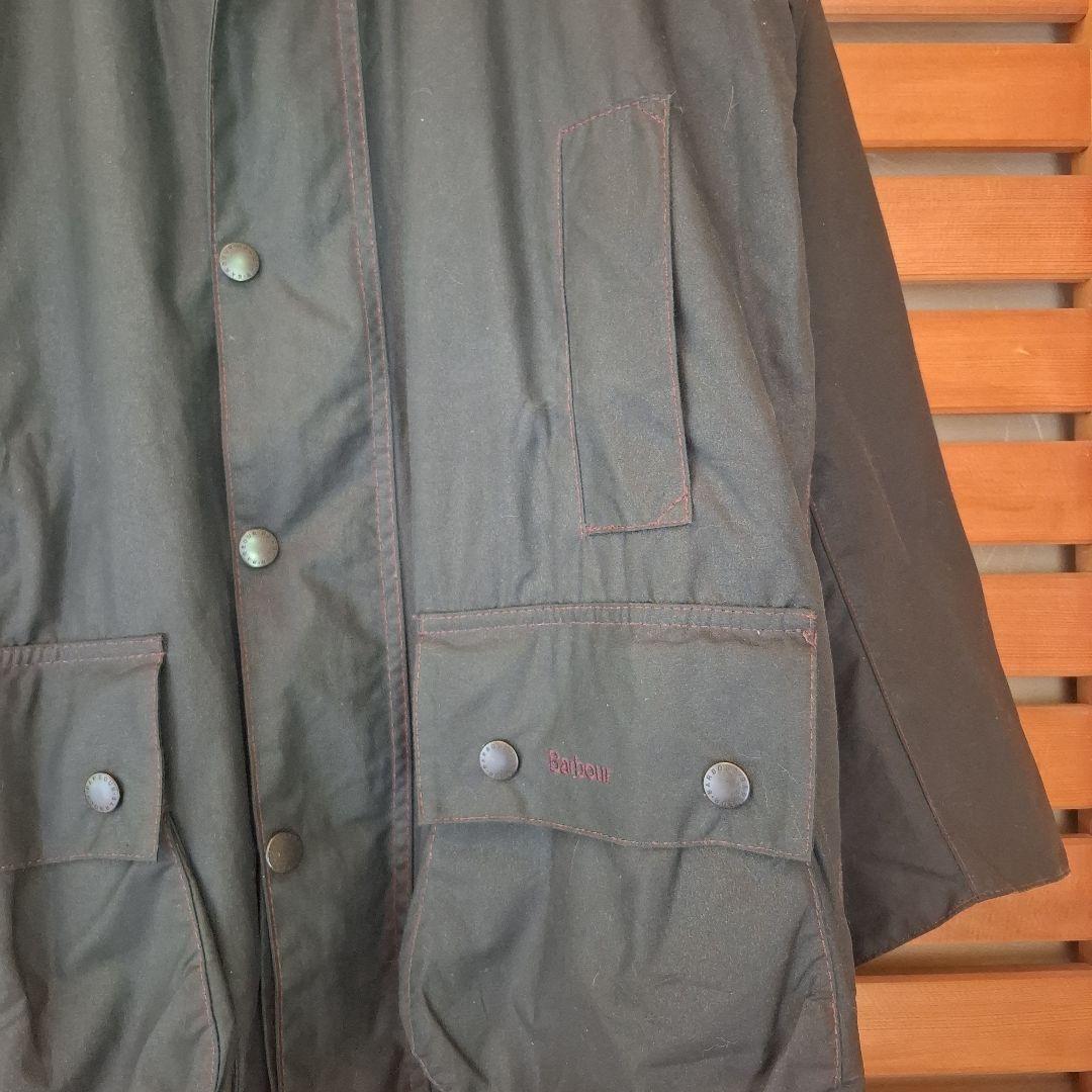 バブアーボーダーネイビーブラウンステッチ稀少!ほぼ新品　00,s 36