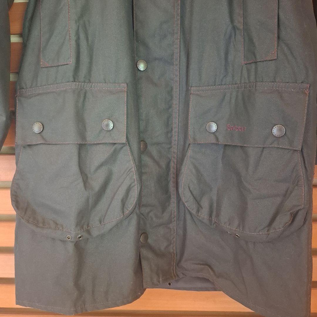 バブアーボーダーネイビーブラウンステッチ稀少!ほぼ新品　00,s 36