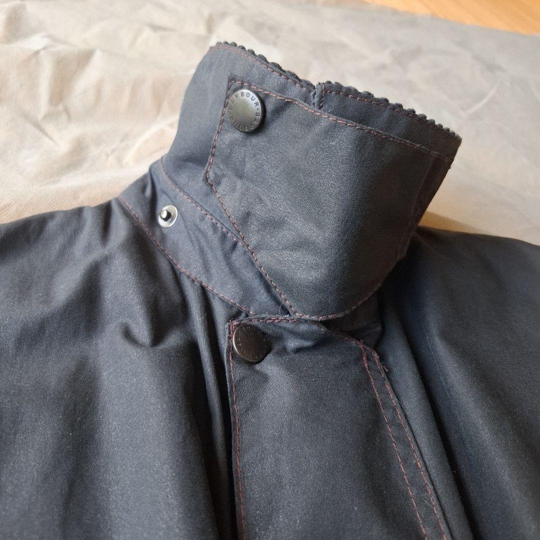 バブアーボーダーネイビーブラウンステッチ稀少!ほぼ新品　00,s 36