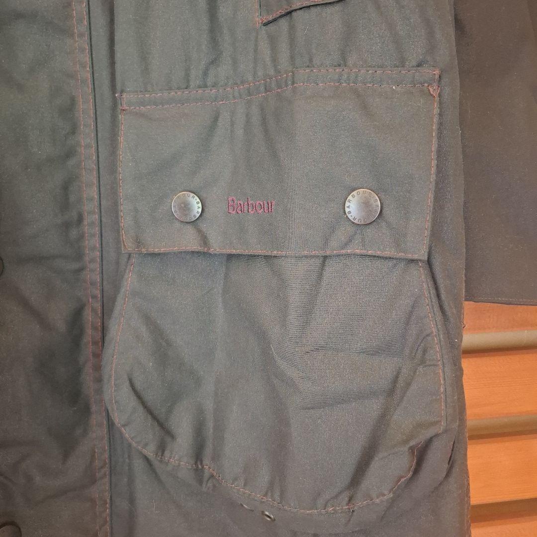 バブアーボーダーネイビーブラウンステッチ稀少!ほぼ新品　00,s 36