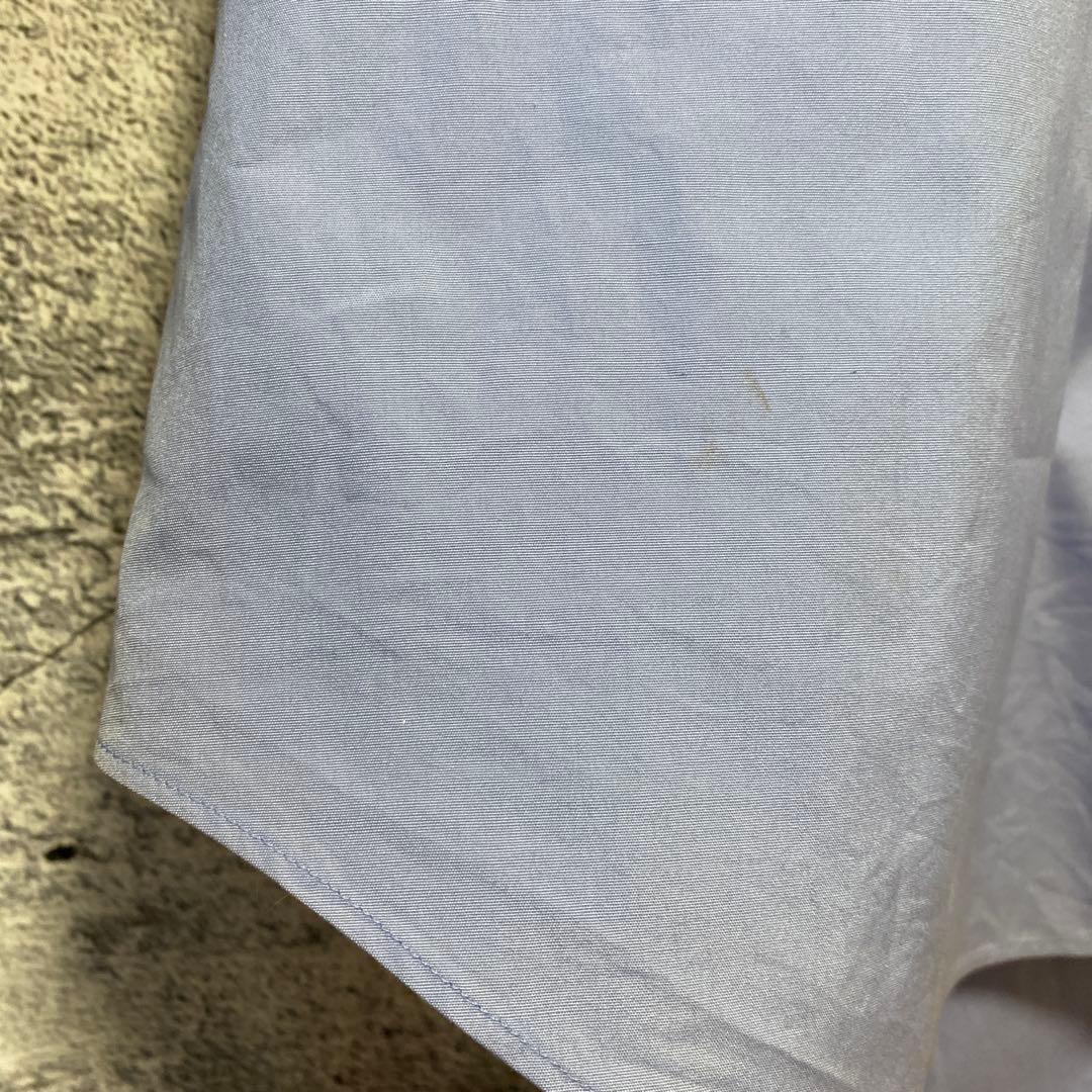 ローブドシャンブル　丸襟長袖シャツ