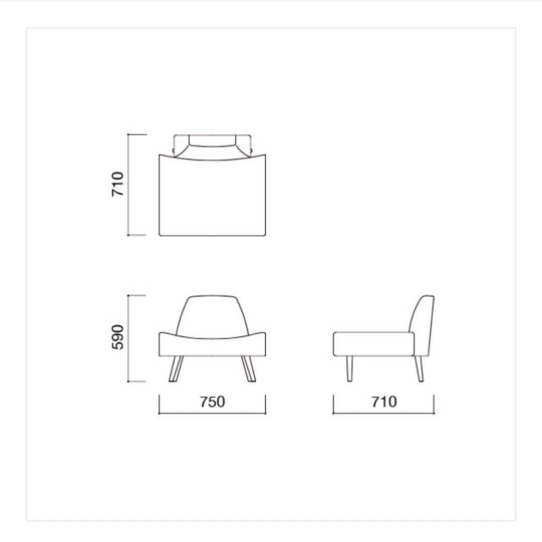AO SOFA (1) Gray 1人掛けソファ