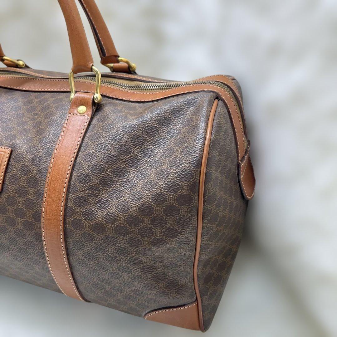 美品 CELINE セリーヌ ボストン マカダム トリオンフ PVC レザー