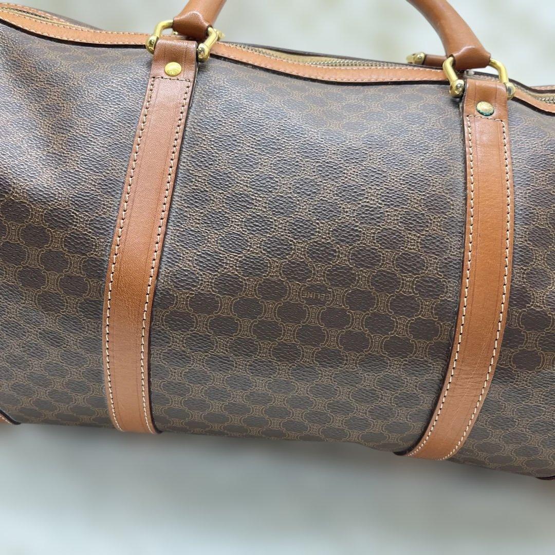 美品 CELINE セリーヌ ボストン マカダム トリオンフ PVC レザー