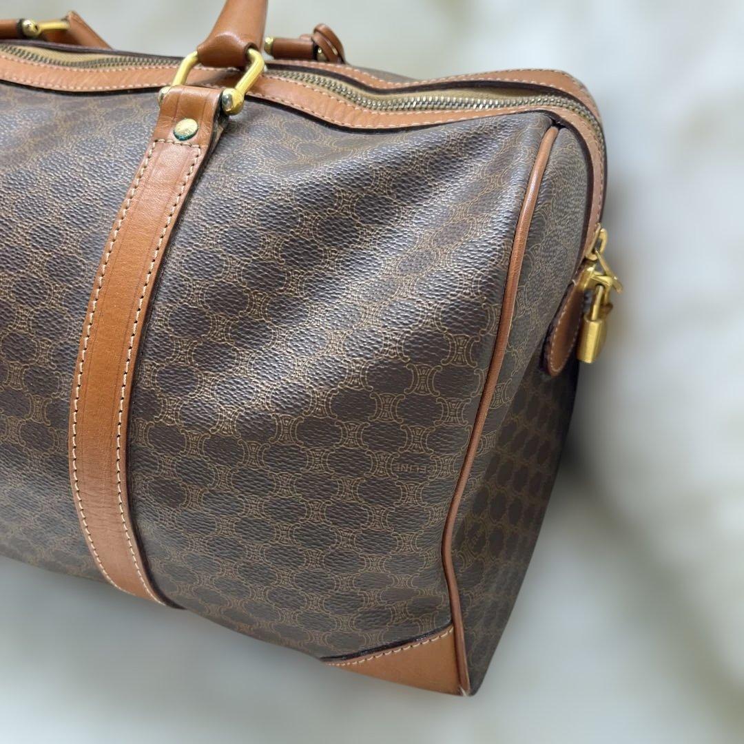 美品 CELINE セリーヌ ボストン マカダム トリオンフ PVC レザー