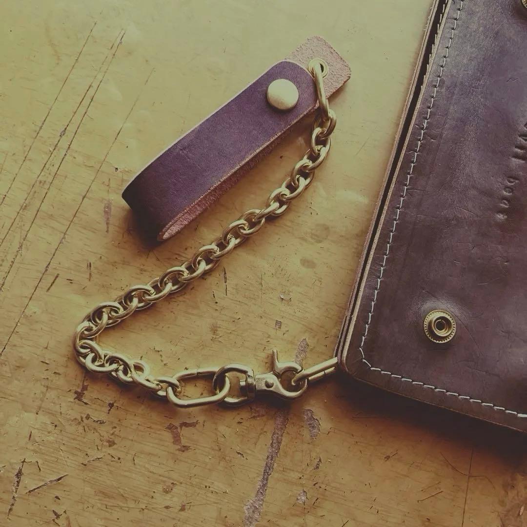 WALDESジッパートラッカーウォレット　トラッカーズウォレット　ブラウン