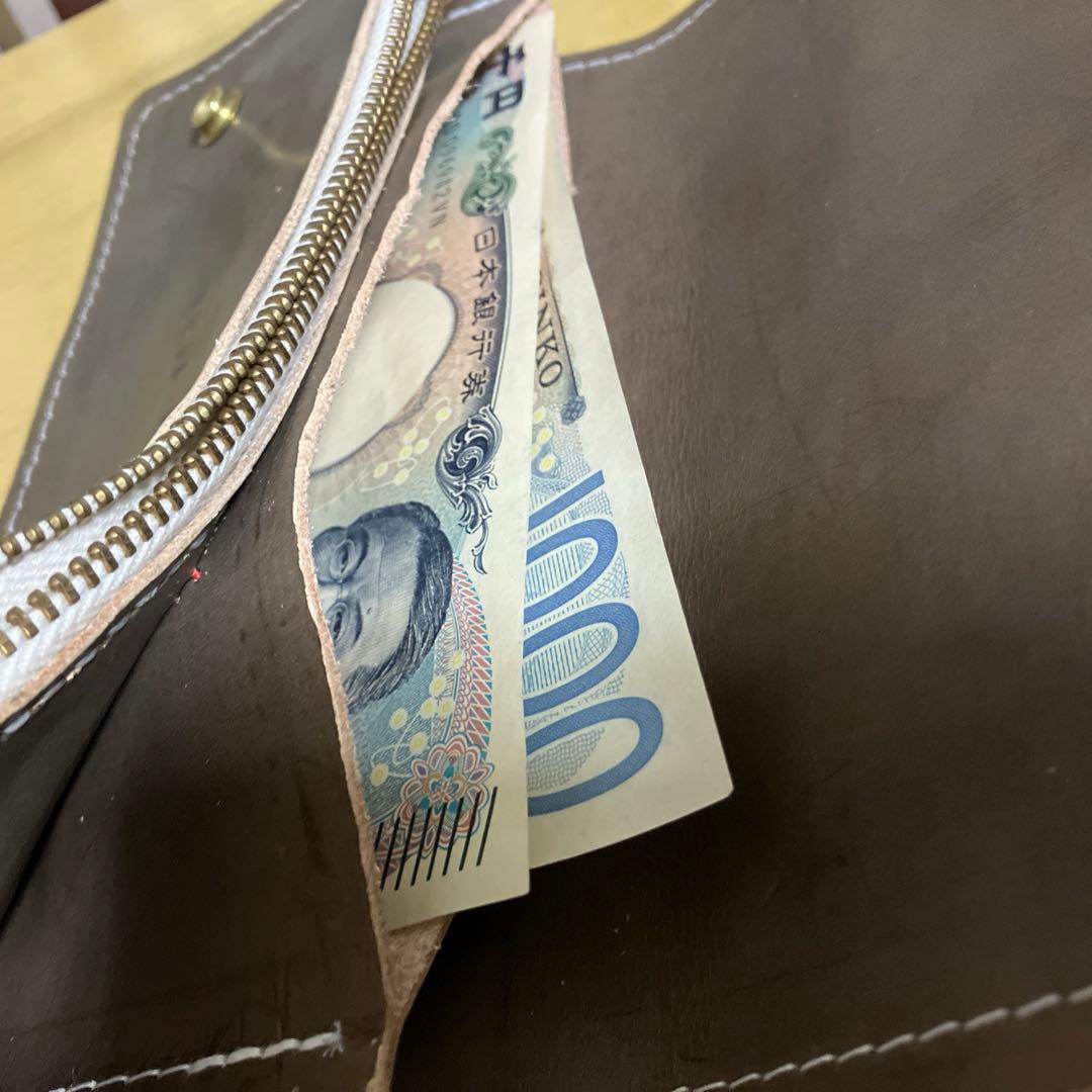 WALDESジッパートラッカーウォレット　トラッカーズウォレット　ブラウン