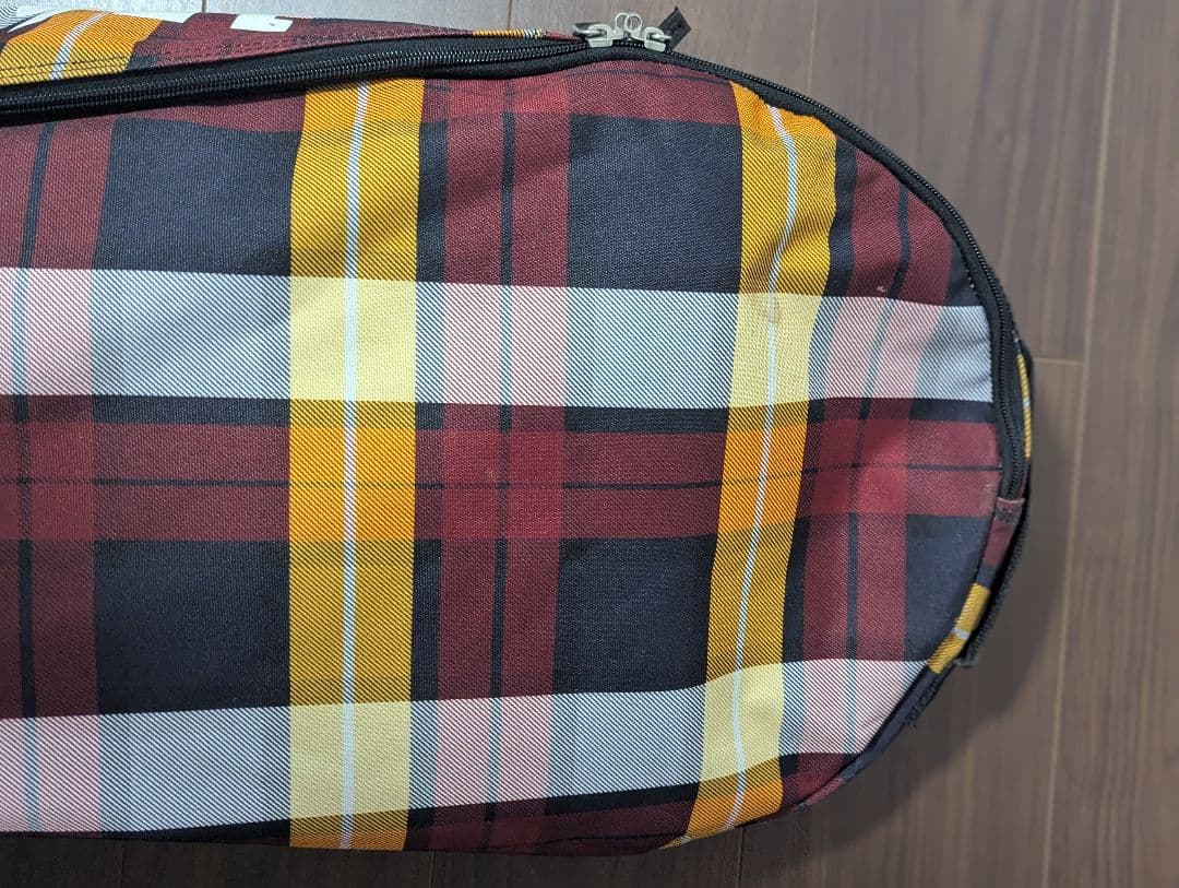 Burton 156スノーボードケース　バッグ　チェック柄　レッド　赤　イエロー