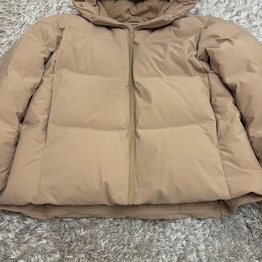 UNIQLOユニクロ シームレスダウンパーカー ベージュ XL レディース