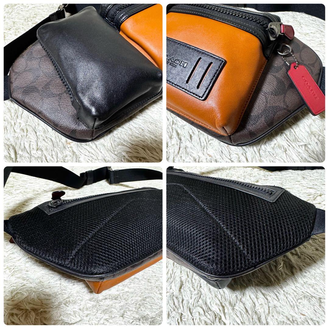 コーチ　ライダー　ベルト　バッグ　ウエストポーチ　シグネチャー　ボディバッグ