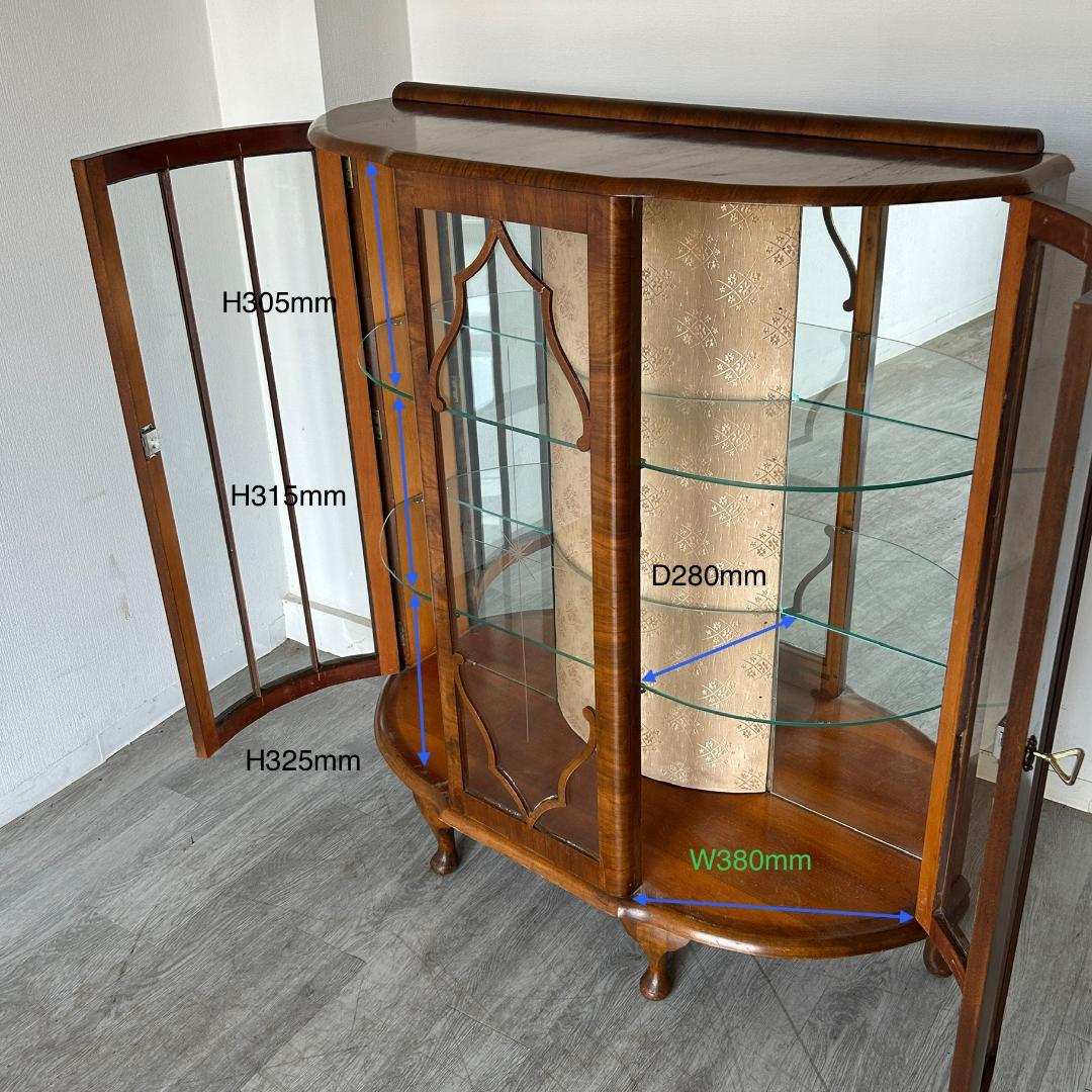 イギリス アンティーク家具 ディスプレイ キャビネット 1930年頃 778A