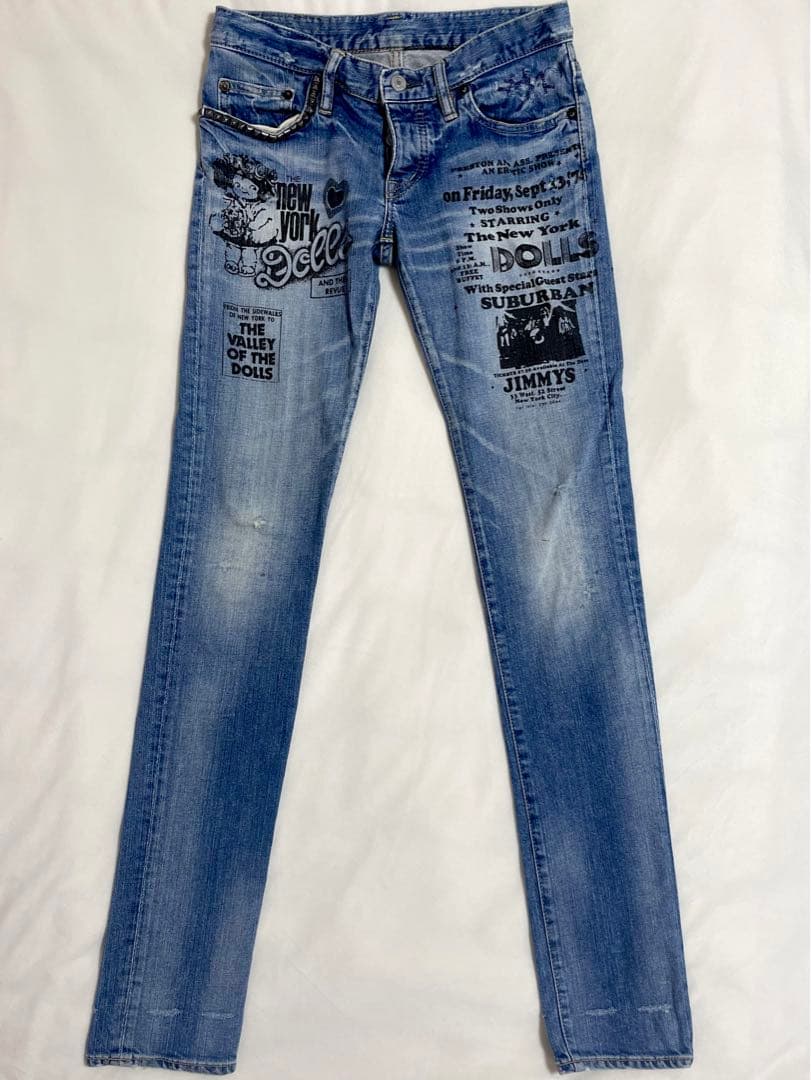 ヒステリックグラマー ニューヨークドールズ HYS SP加工 デニムパンツ XS