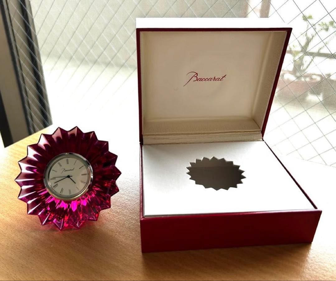 Baccarat ミルニュイ　ピオニー（置き時計）