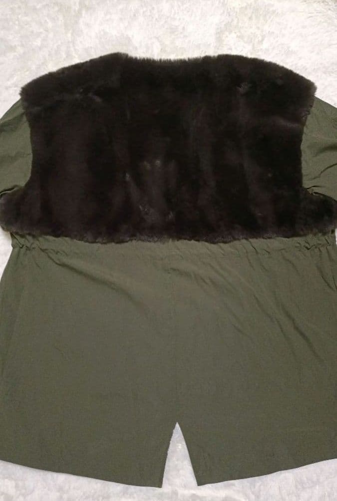 カプリシュレマージュ　ファードッキング　モッズコート　38　カーキ　ファーコート