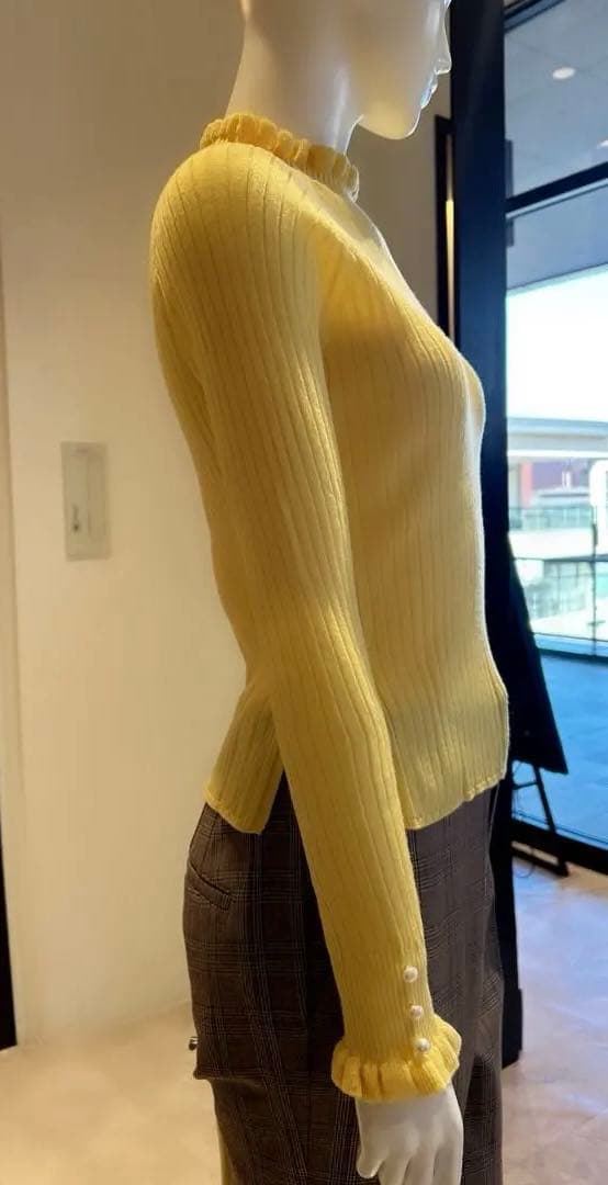 Rene2025♡美品プチフリルお袖パールニット34