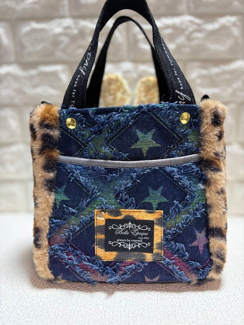 黒*こ様 コヤンイサムチョン　ハンドメイド　ミニファートートバッグ　ピンクうさち