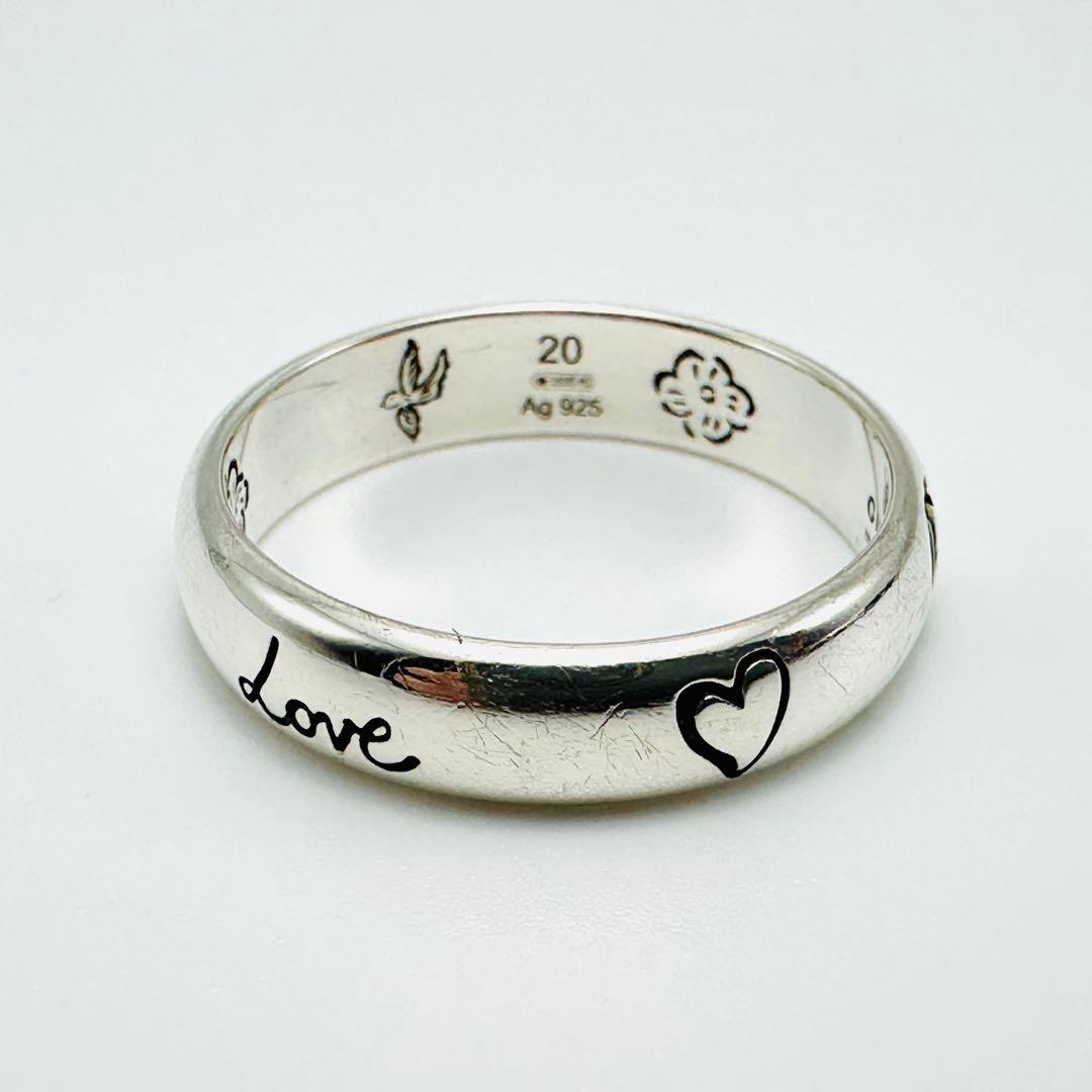 GUCCI ブラインド　フォー　ラブ　シルバーリング　20刻印　Ag925