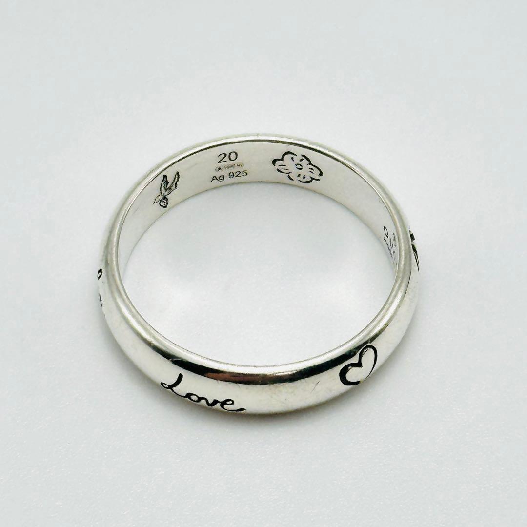 GUCCI ブラインド　フォー　ラブ　シルバーリング　20刻印　Ag925