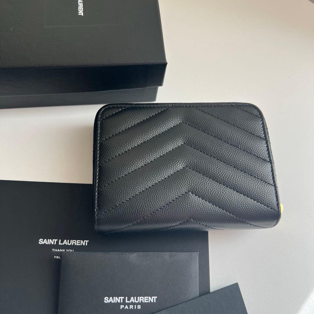 88 極上美品 SAINTLAURENT イヴサンローラン 2つ折り財布