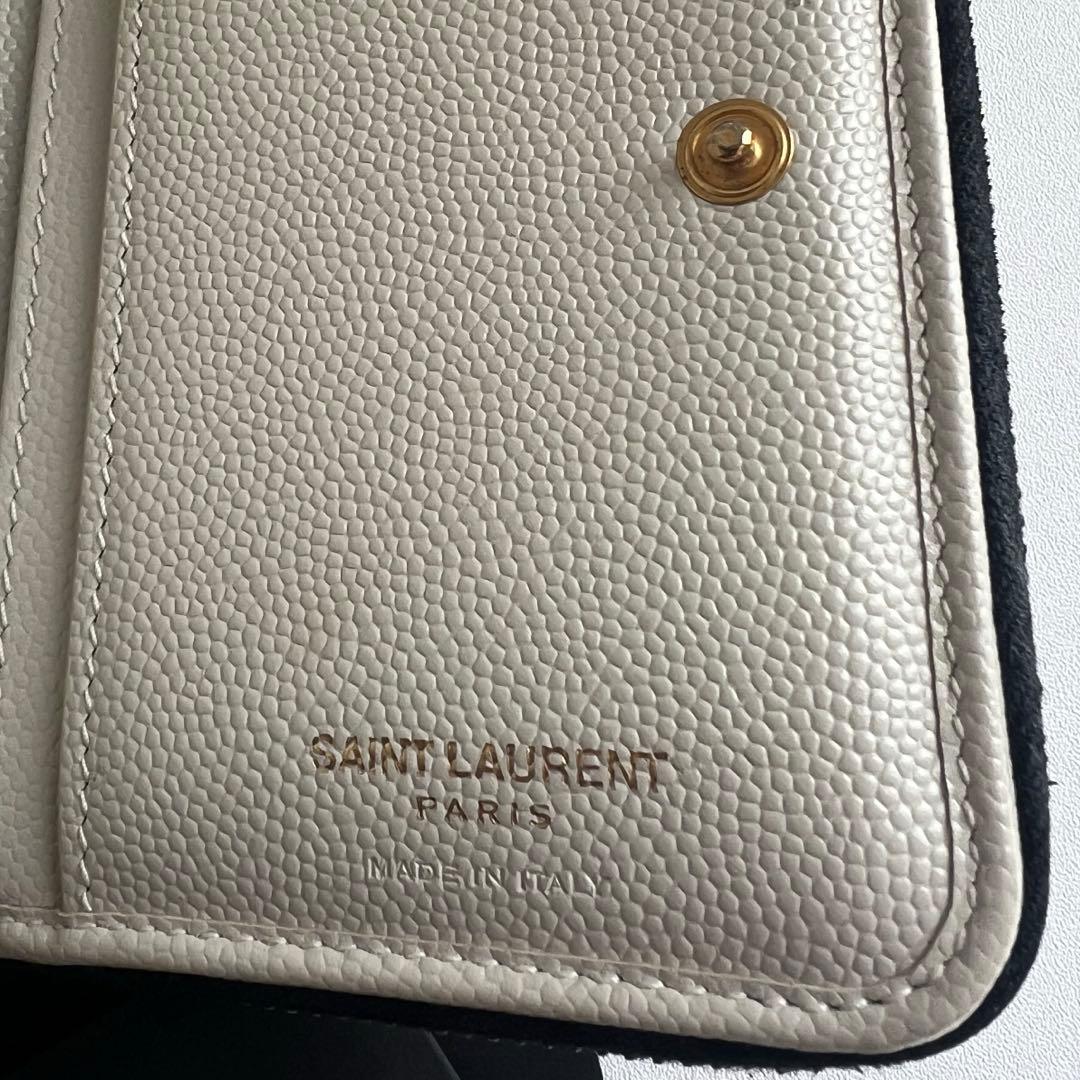 88 極上美品 SAINTLAURENT イヴサンローラン 2つ折り財布