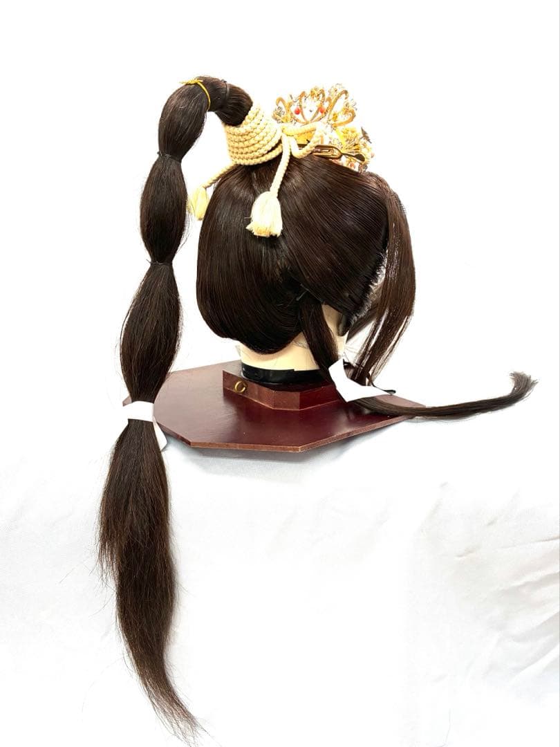 辰巳８号サイズ.ポニー、中古日本髪かつら、大衆演劇かつら、舞踊かつら、簪つき