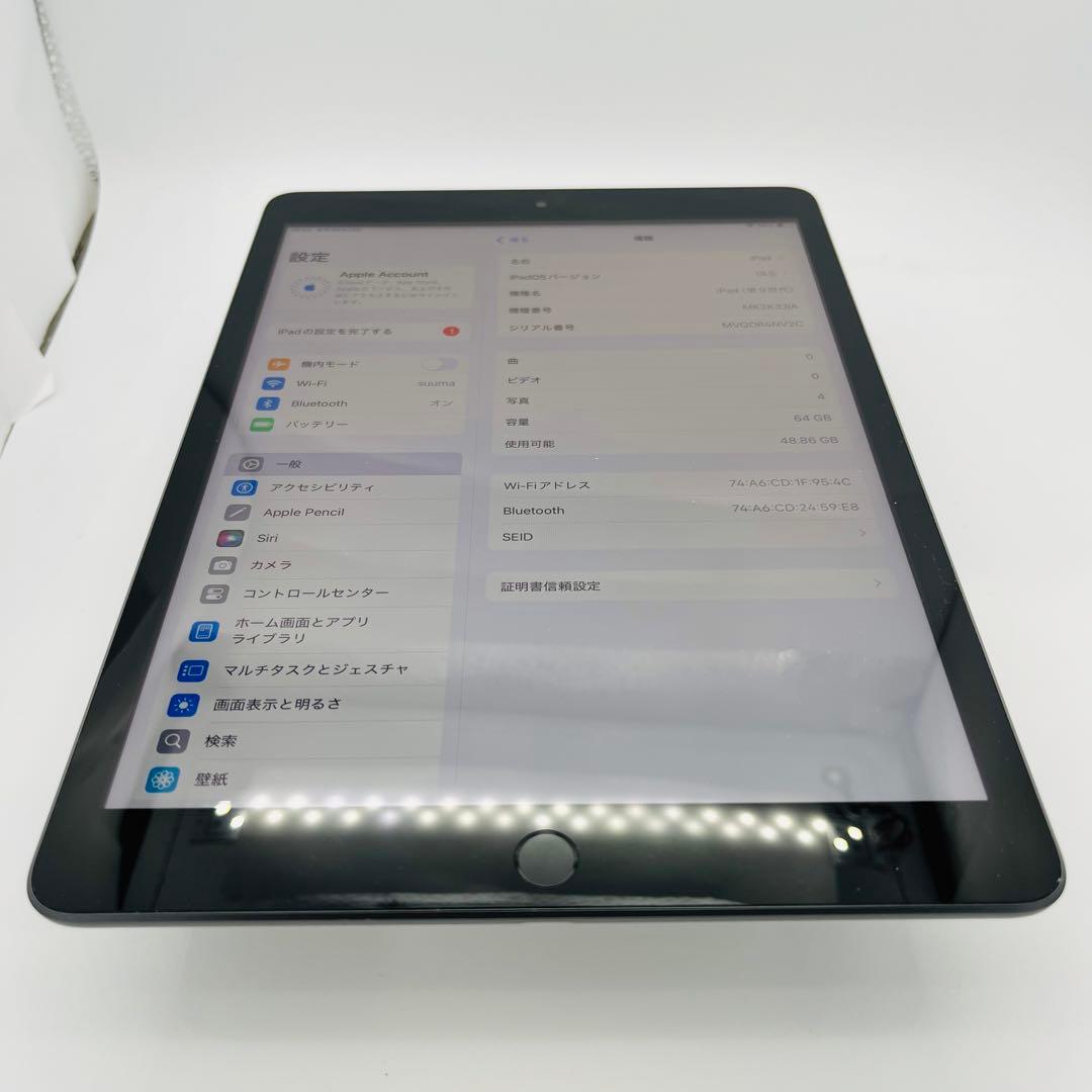 B 電池91% iPad 第9世代　64 GB グレー　本体