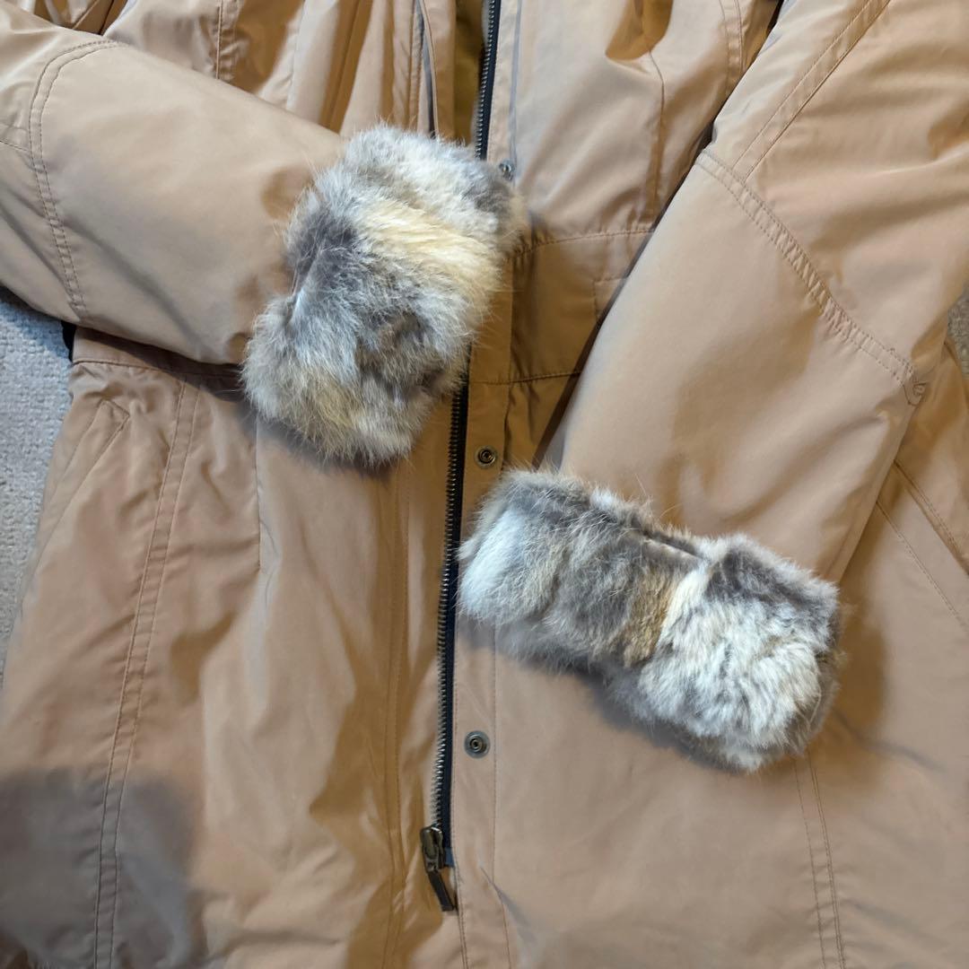 RESTIR ベージュ モッズコート ファー付き