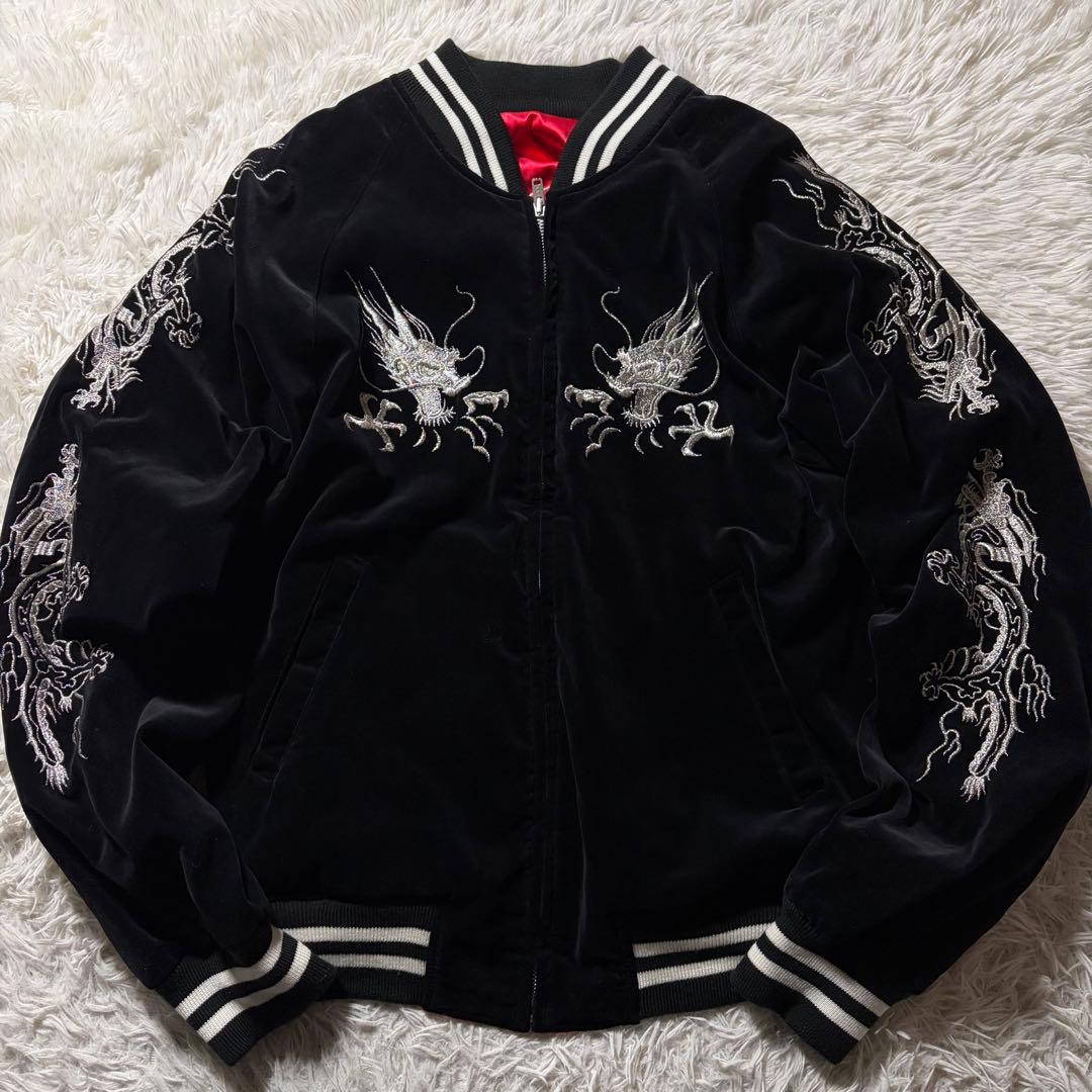 美品/LLサイズ✨hoshihime スカジャン　リバーシブル　別珍　豪華刺繍