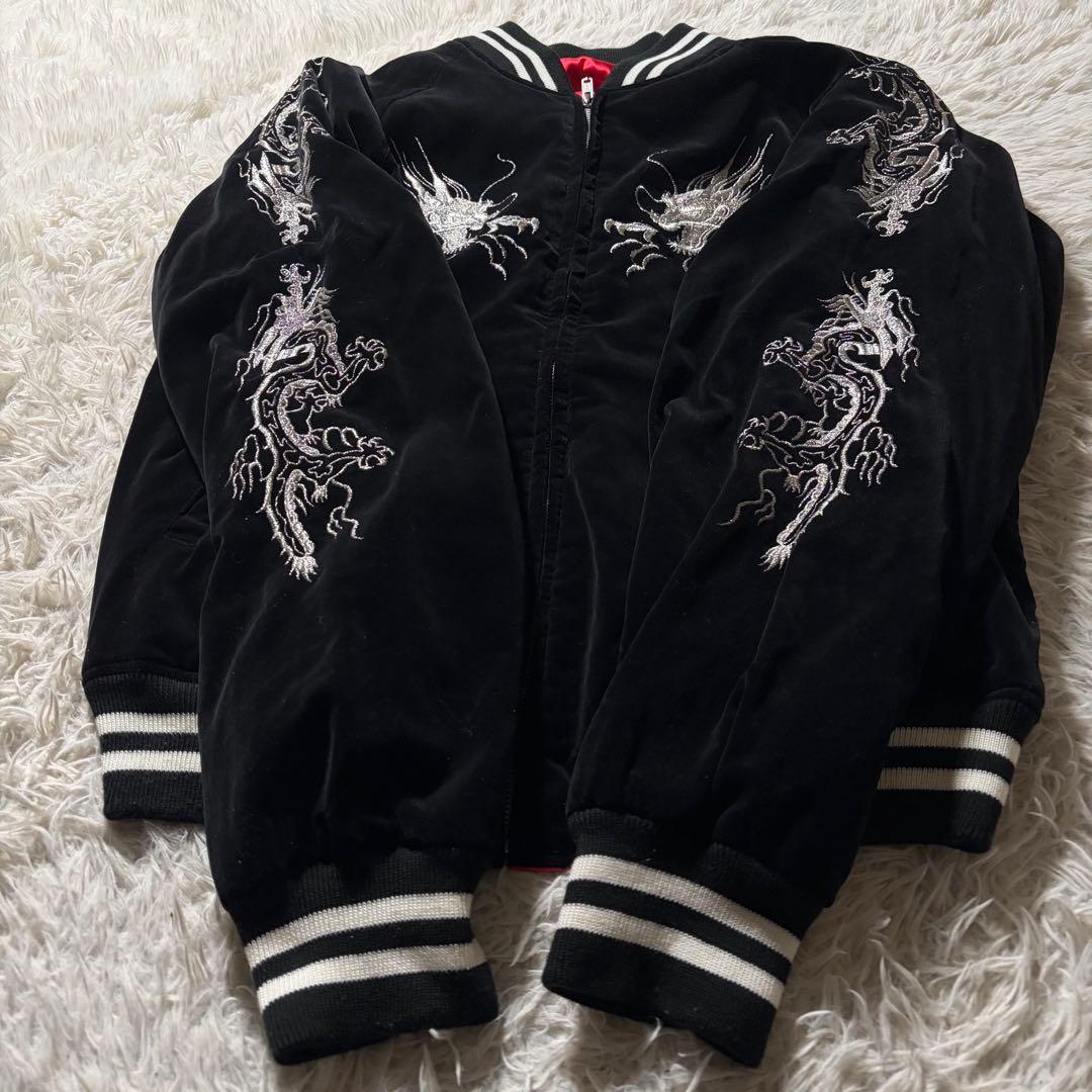 美品/LLサイズ✨hoshihime スカジャン　リバーシブル　別珍　豪華刺繍