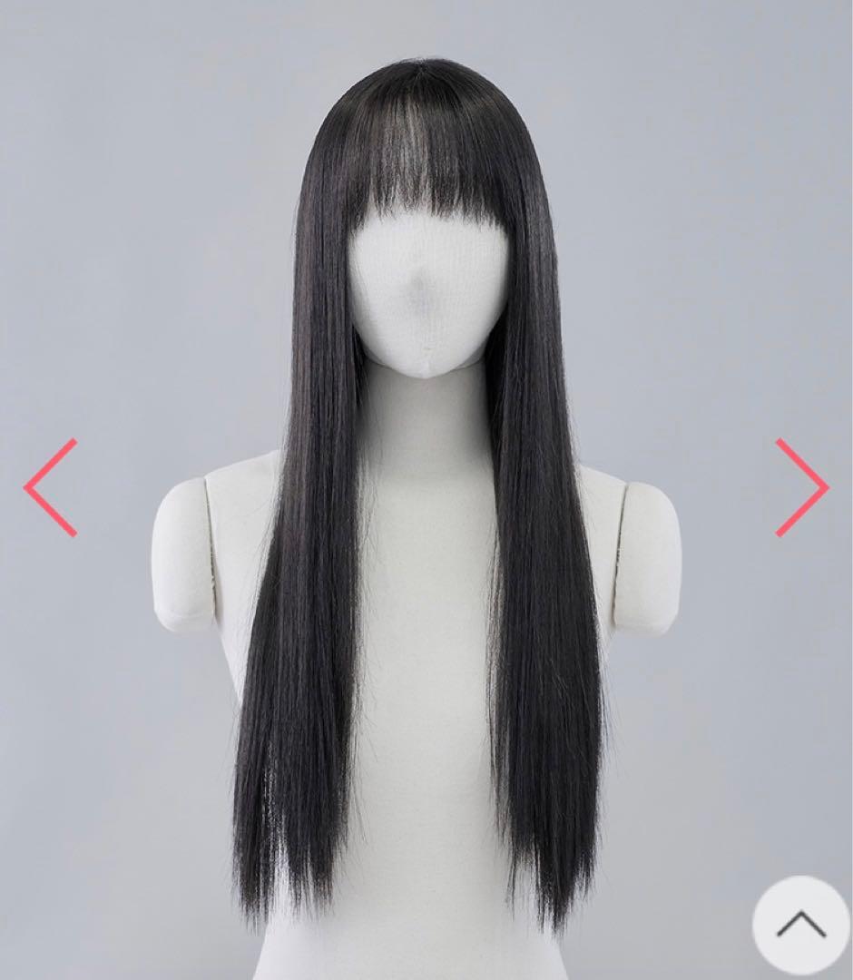 Pinkage手植えフルウィッグストレート25インチレイクカットモースト原糸