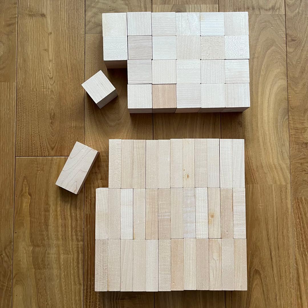 40mm小さな大工さん　積み木レールセット収納箱付き