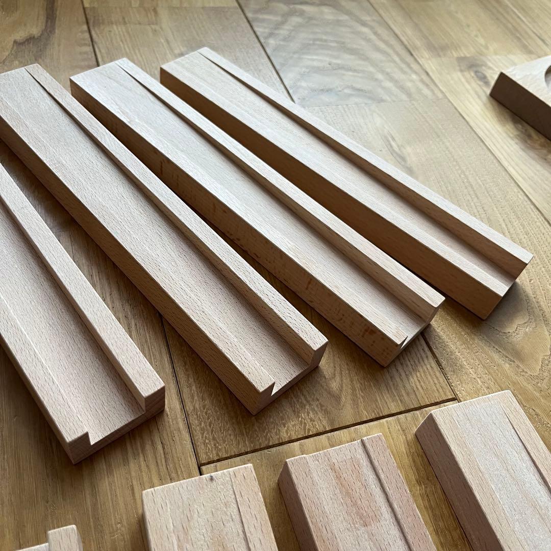 40mm小さな大工さん　積み木レールセット収納箱付き