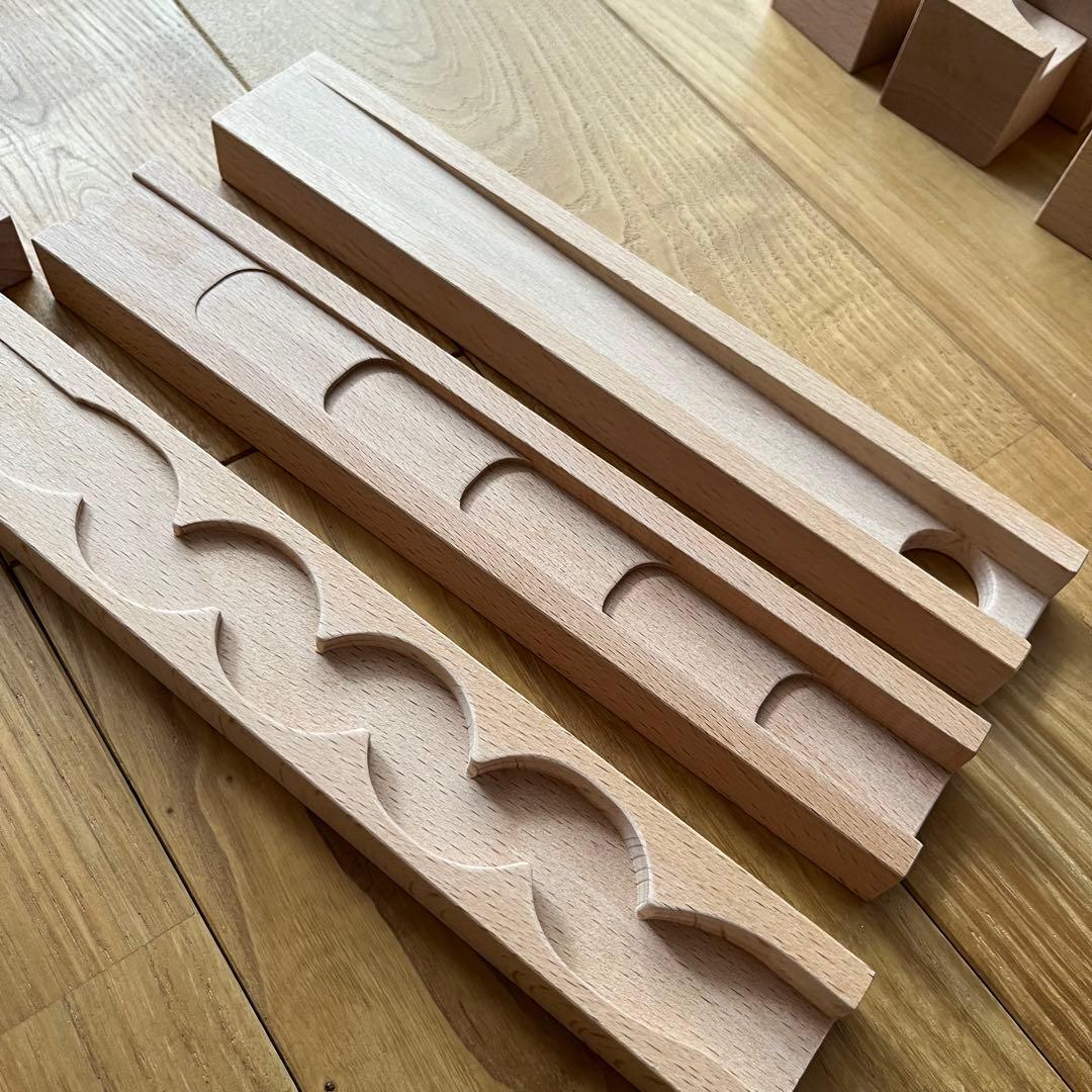 40mm小さな大工さん　積み木レールセット収納箱付き