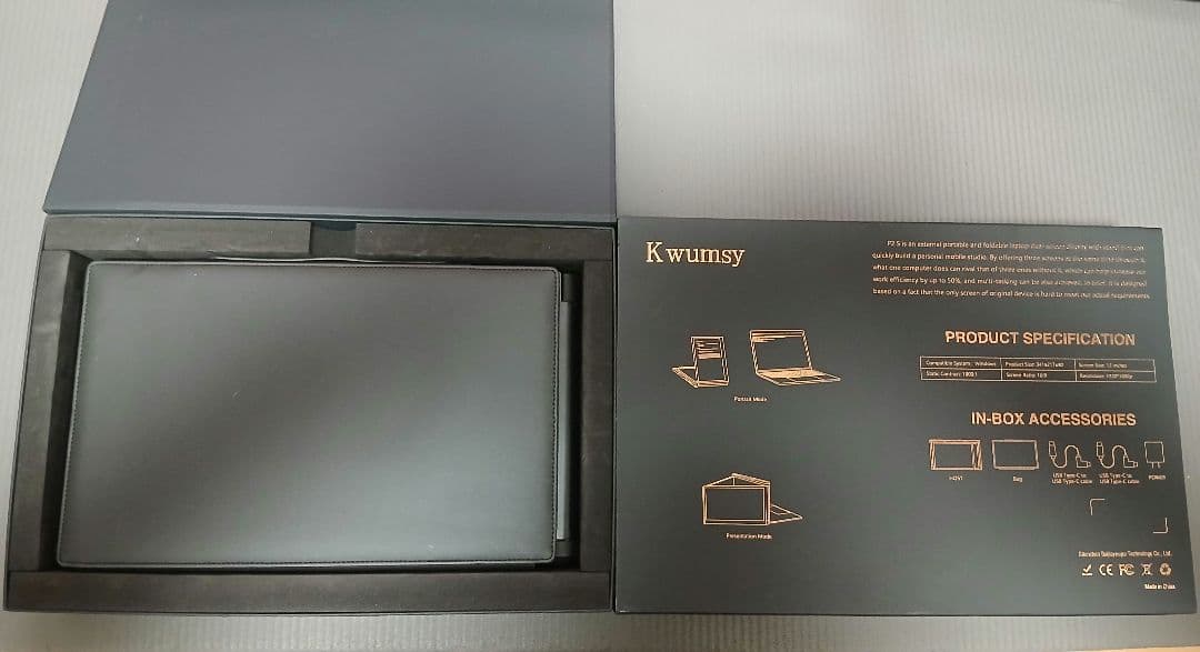 【美品】Kwumsy製 ノートPC用 トリプルモニター 12インチ FHD