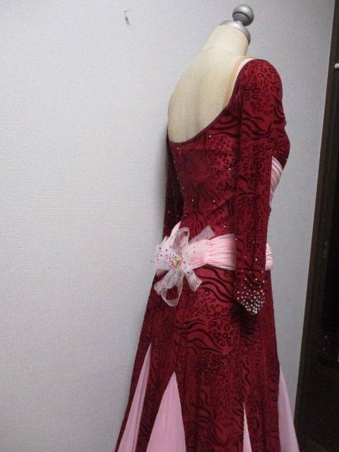 社交ダンス オーダー製品　　エンジフロッキィ～とピンク★ドレスワンピース