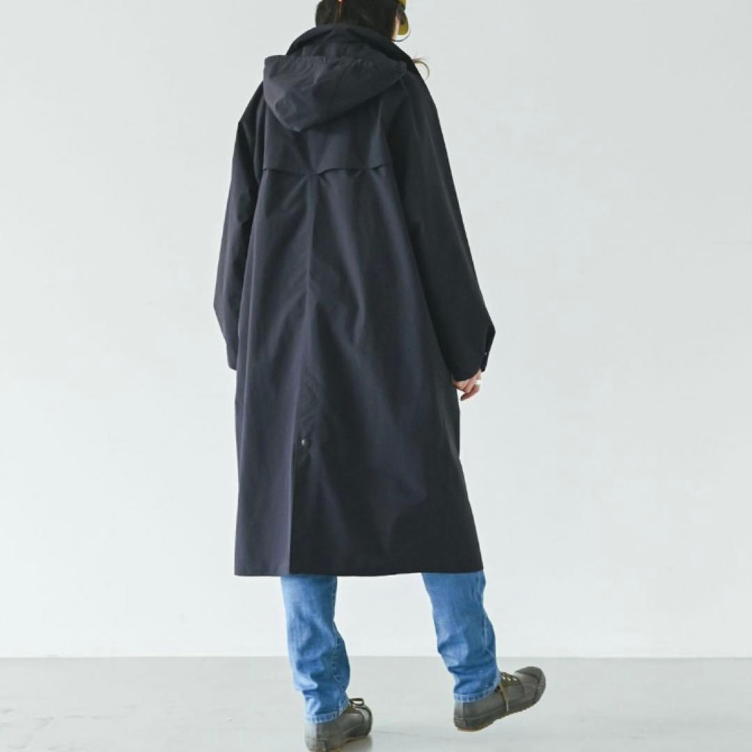 【美品】北欧暮らしの道具店　晴れの日も着たいレインコート ブラック ネイビー