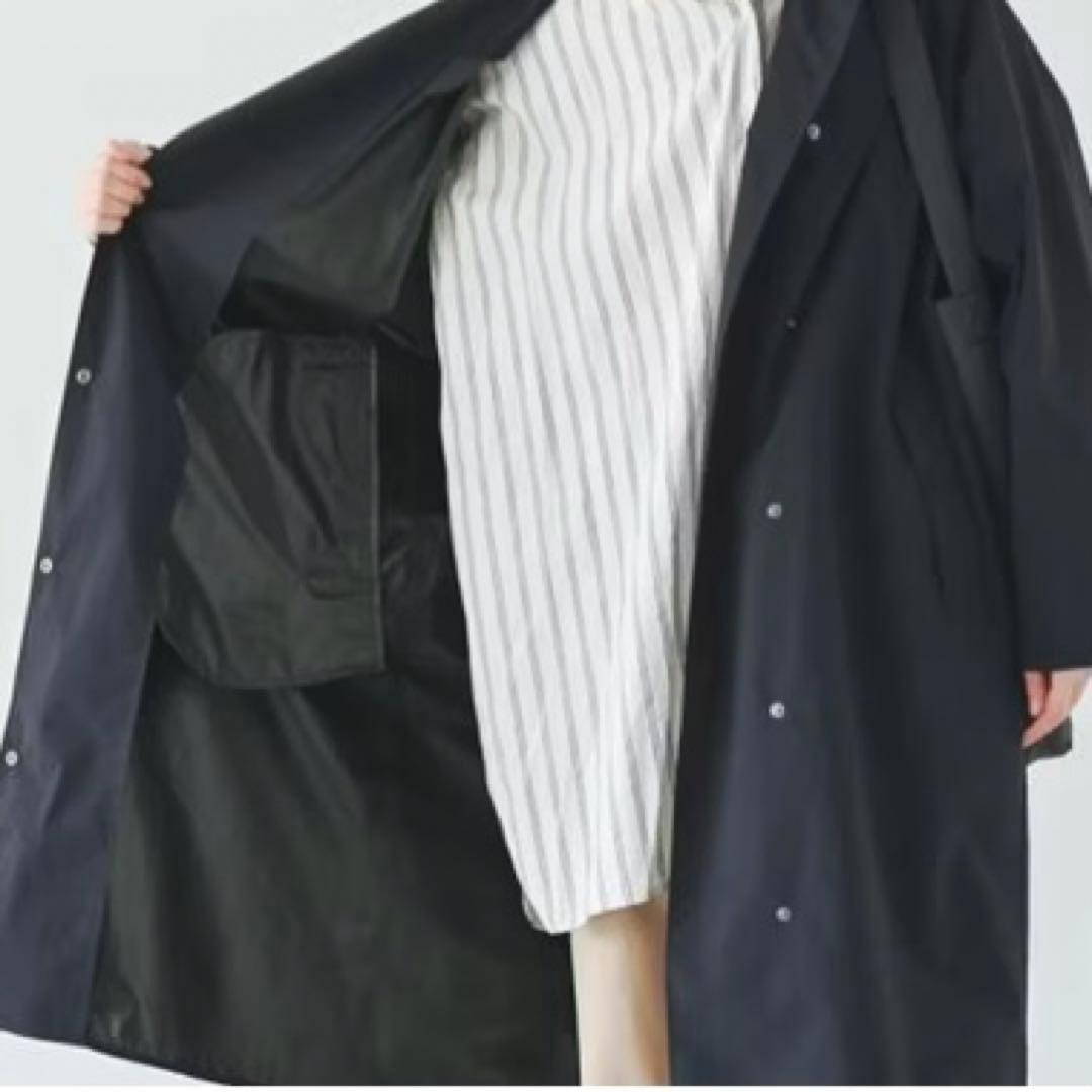【美品】北欧暮らしの道具店　晴れの日も着たいレインコート ブラック ネイビー