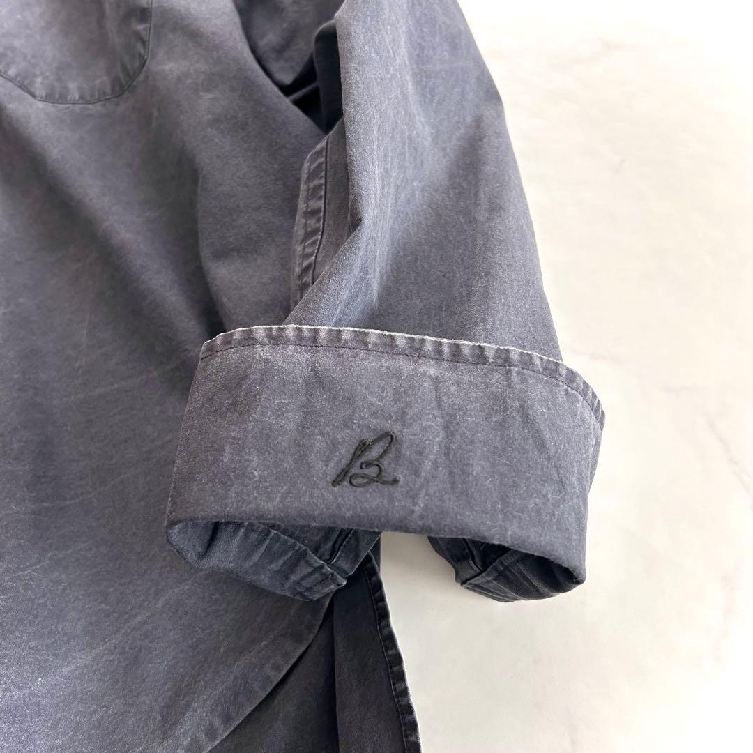 く*ち様 マディソンブルー ウォッシュドアウトシャツ グレー 01 長袖 コット