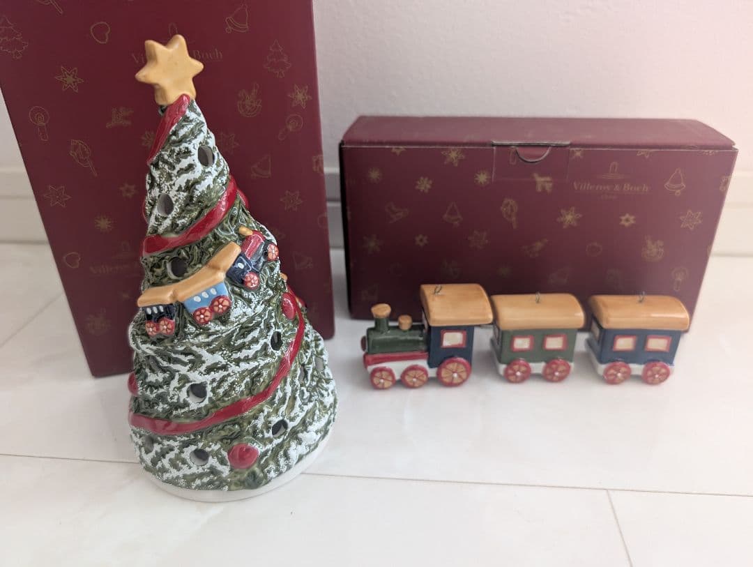 ビレロイ＆ボッホ　Villeroy＆Boch　クリスマス　陶器　置物　列車